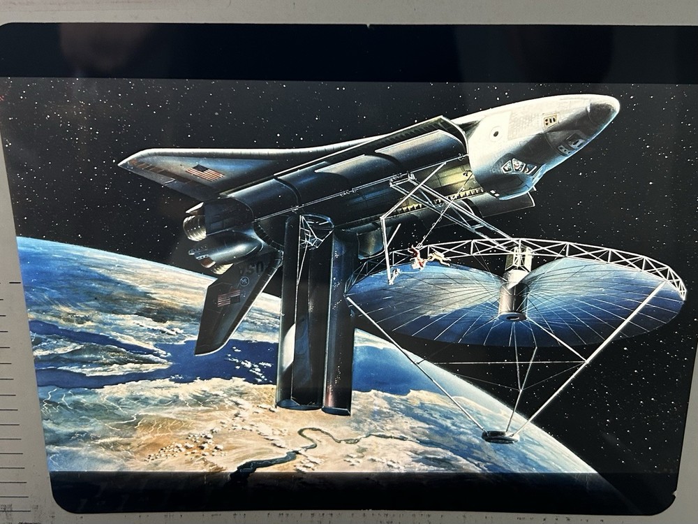 1981 NASA KSC Space Shuttle Orbiter Flight Antenna Presentation Transparency-618
