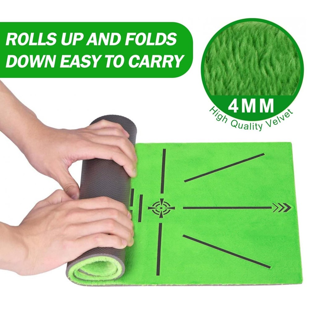 MONOJOY Golf Hitting Mat with Golf Tees - Golf Practice Mat for Swing Path Fe...