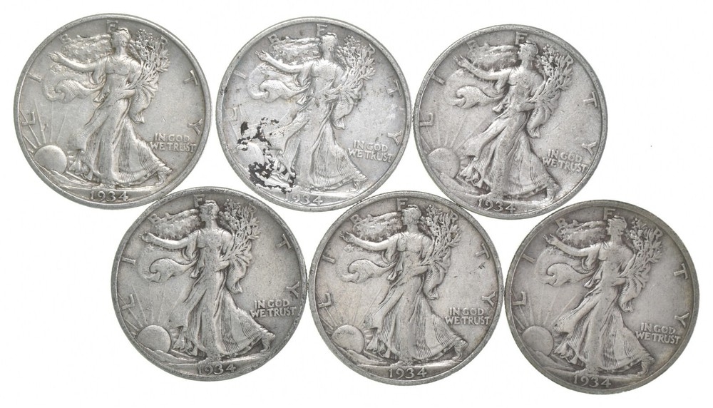 1934 XF Walking Liberty Half Dollar