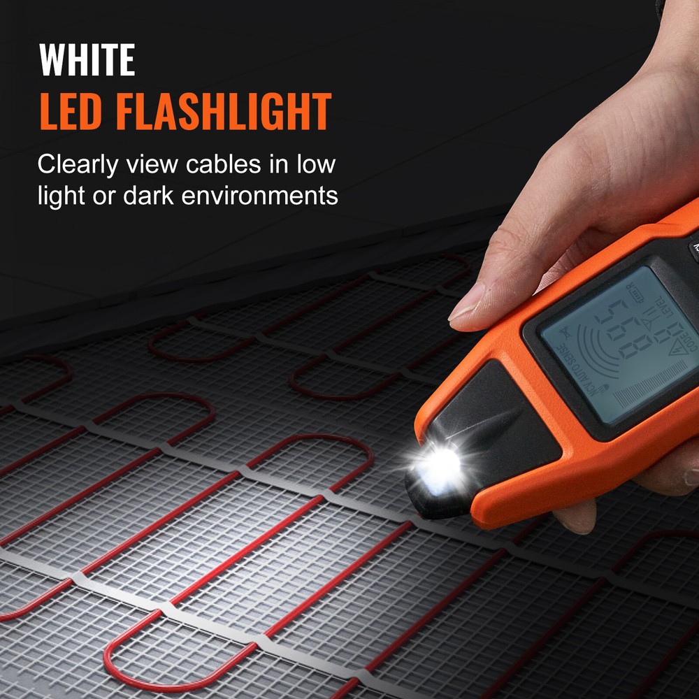 VEVOR Underground Cable Locator 8.5FT Max. Detection Depth Wire Break Detector