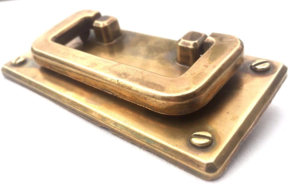 Brass Antique Hardware Arts & Crafts Mission Handle drawer pull 4"centers