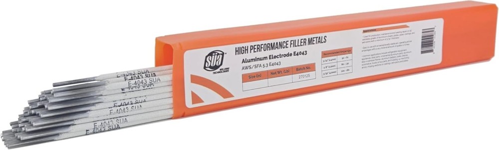 Versatile Aluminum E4043 Welding Electrode 1/8'' x 14'' - Efficient 1Lb Pack