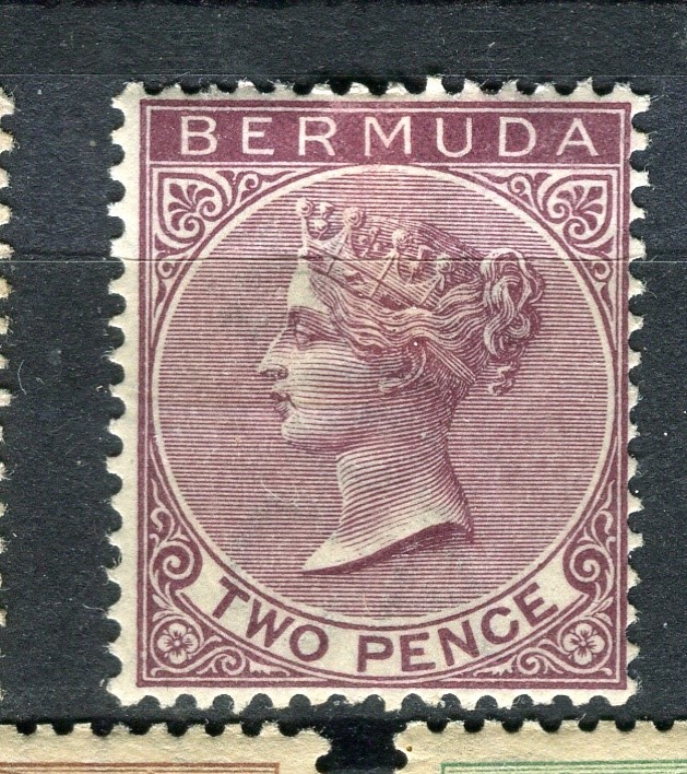 BERMUDA; 1883 early classic QV issue fine Mint hinged 2d. value