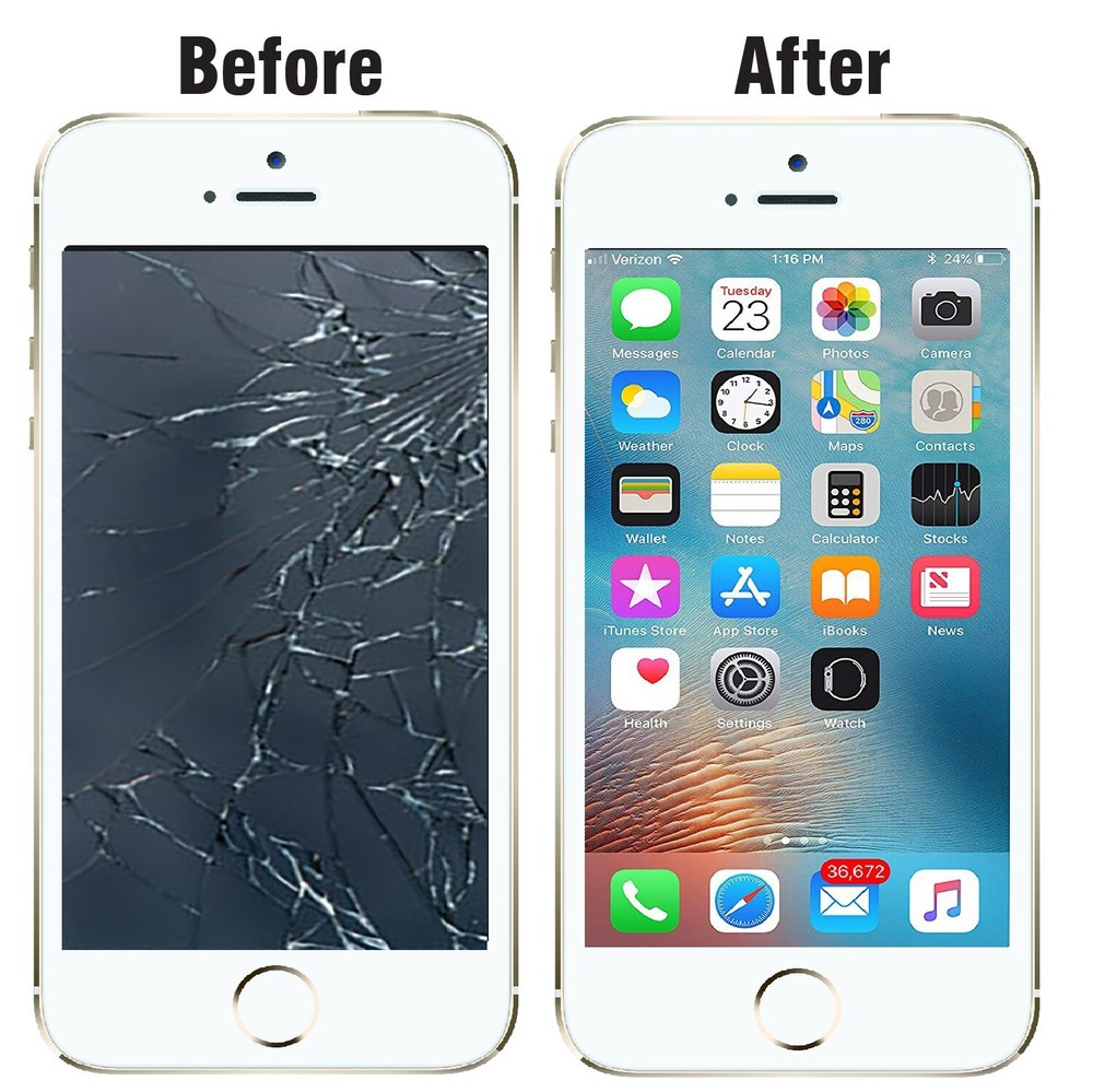 Screen Replacement for iPhone SE 2016 (1st Generation) White LCD Display A1662