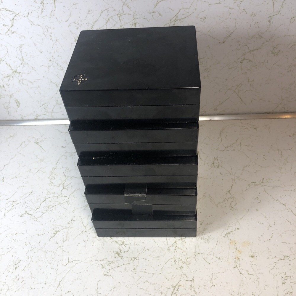 UNIQUE Vintage Adams Microscope Micro-Slides Boxes with 101 Specimen Slides