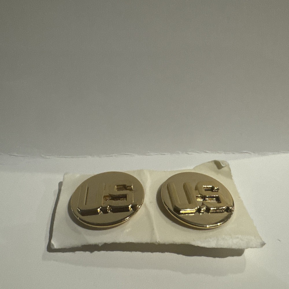 2 US MILITARY Style “U.S." Lapel PIN NEW