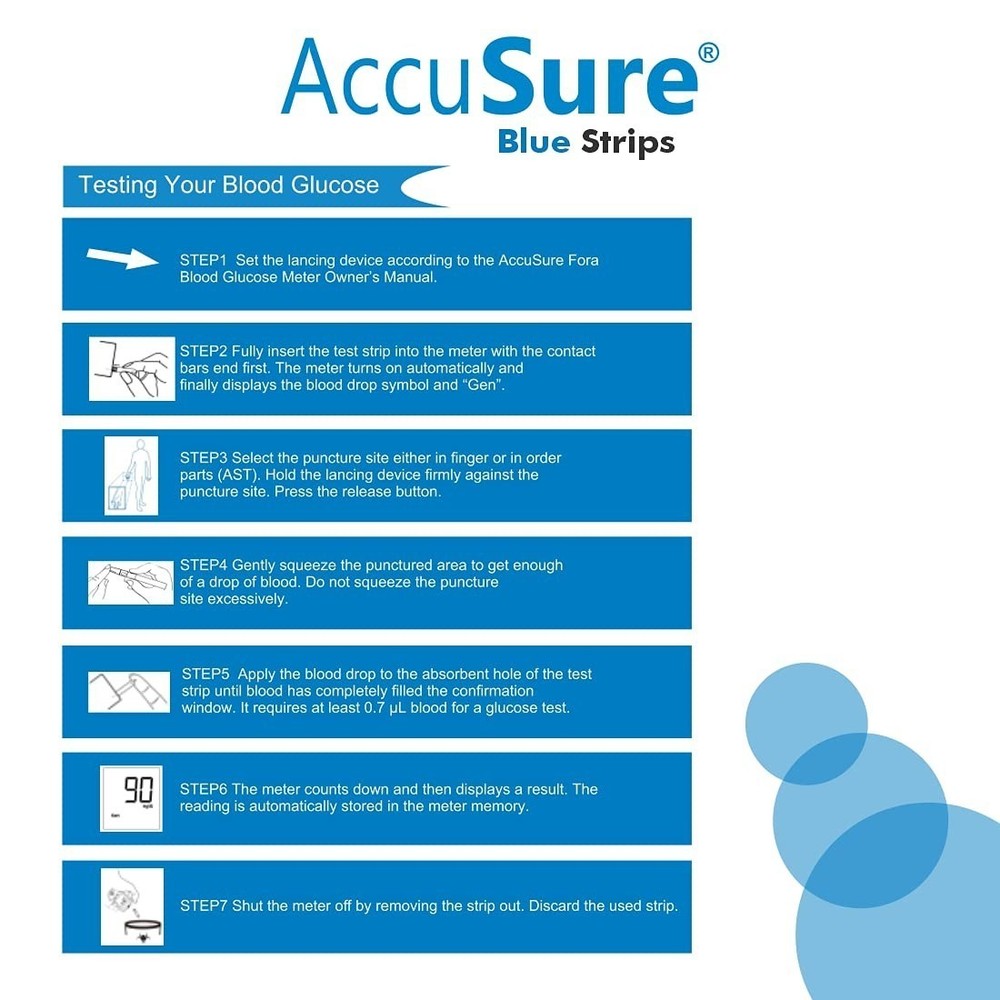Accurate Blood Glucose Test 50 Strips Fits Glucometer Machine S2u