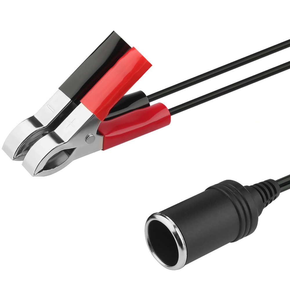 Battery Clamp to Cigarette Lighter plug - Various Lengths