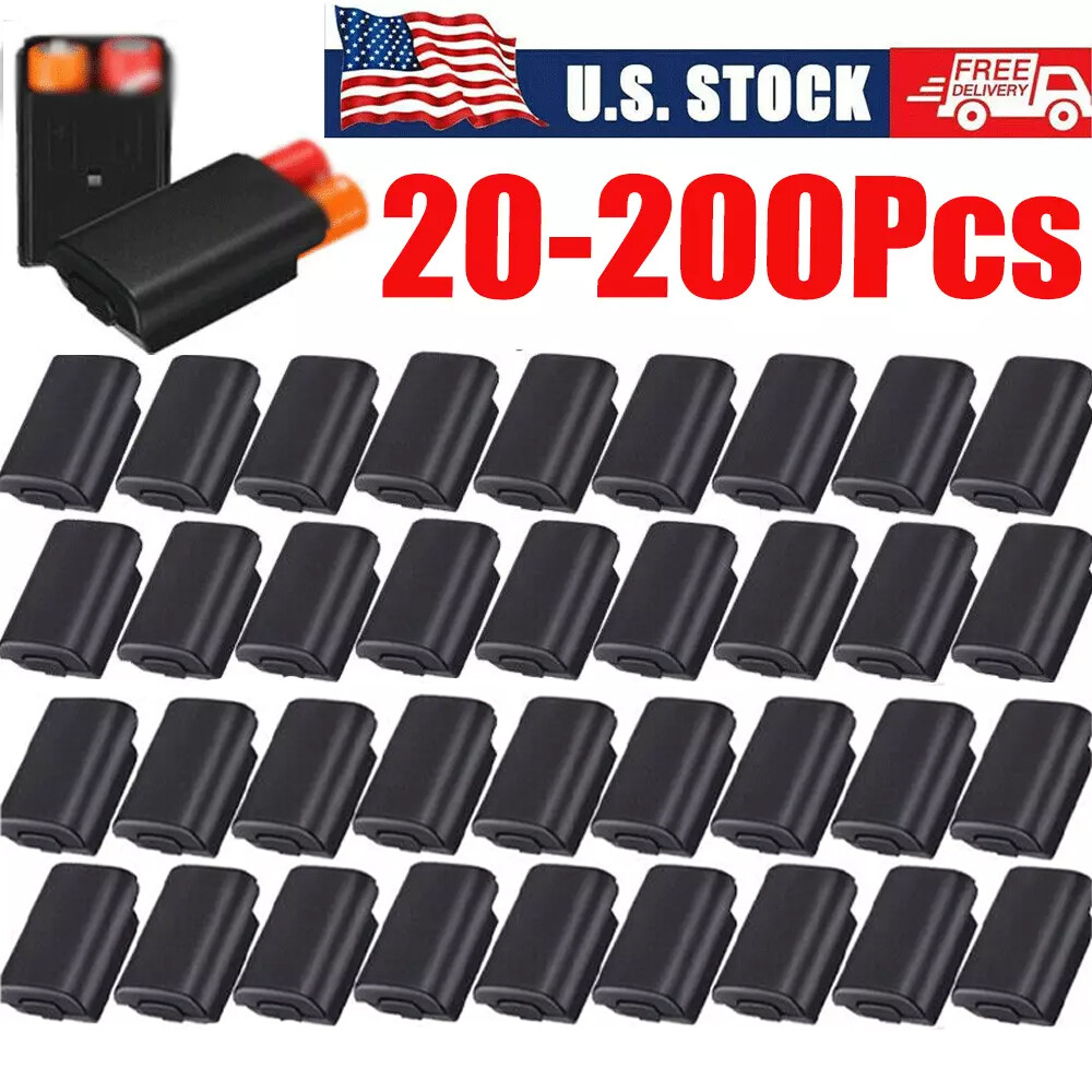 LOT Black AA Battery Back Cover Case Shell Pack For Xbox 360 Wireless Controller