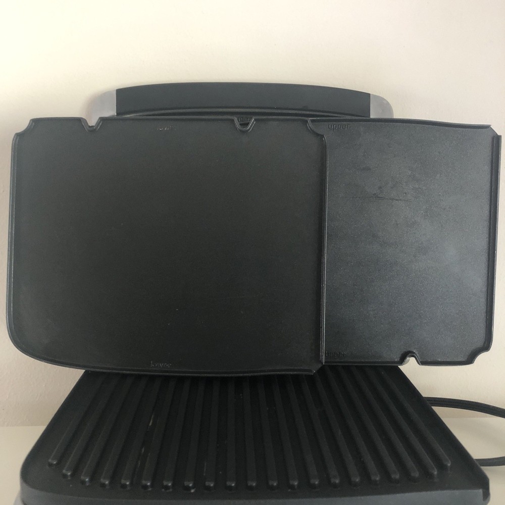 GE 169232 Silver Temperature Control Electric 4-in-1 Panini Grill Griddle