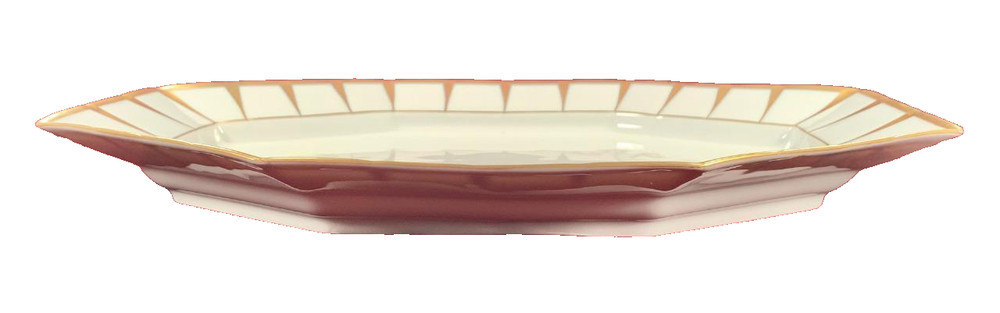Furstenberg Grecque Athena 15" Octagonal Serving Platter Bavaria 1966-2006 (O)