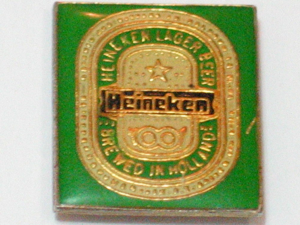 Heineken Beer Label Vintage Pin