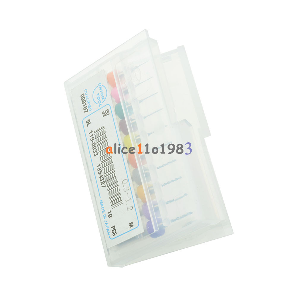 10Pcs PCB Print Circuit Board Carbide Micro Drill Bits Tool 0.3mm to 1.2 mm