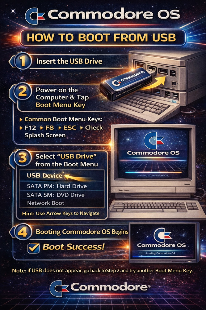 Commodore OS Vision 3.0 | Bootable USB Install | Linux Gaming OS