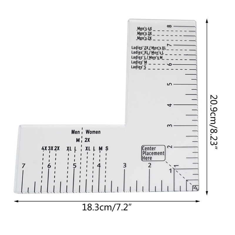 T Shirt Rulers Alignment Placement for Embroidery Left Chest Placement Tool