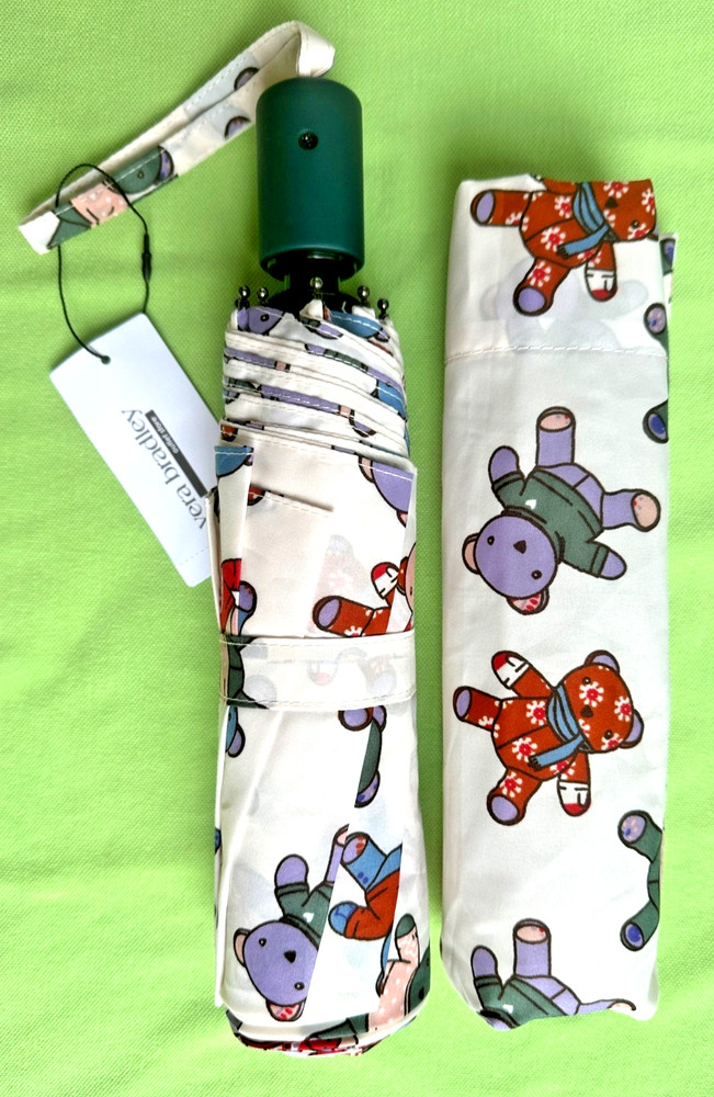 VERA BRADLEY TOSSED TEDDIES UMBRELLA:NWT