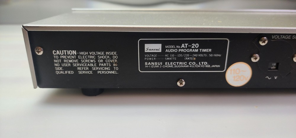 Sansui Audio Program Timer Model no AT-20. Tested! Excellent Condition.