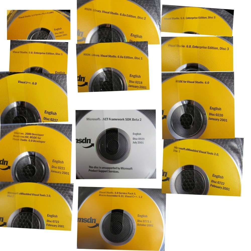 MSDN Subscription Software Library over 75 Disc Retail $2500 Visual Studio More!