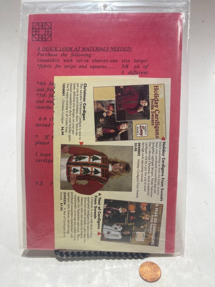 Nancy’s Cut Ups No 947 Sampler Cardigan Pattern