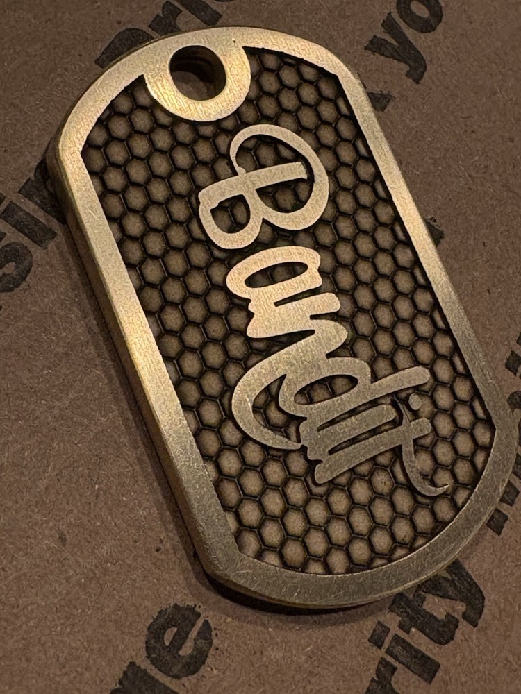 Bandit Custom Solid Brass Keychain 2 Sided