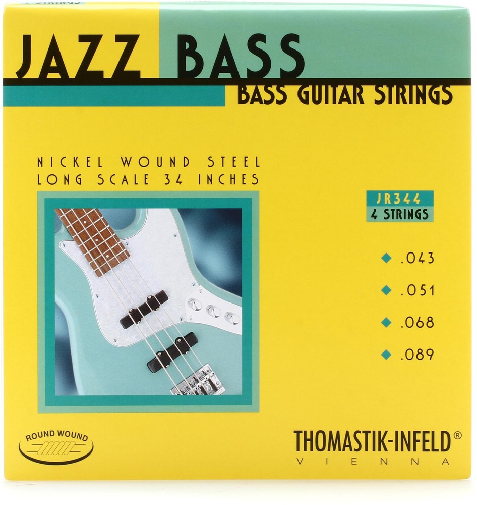 Thomastik-Infeld Jazz Round Wound Bass Strings - 4-String 34" Long Scale