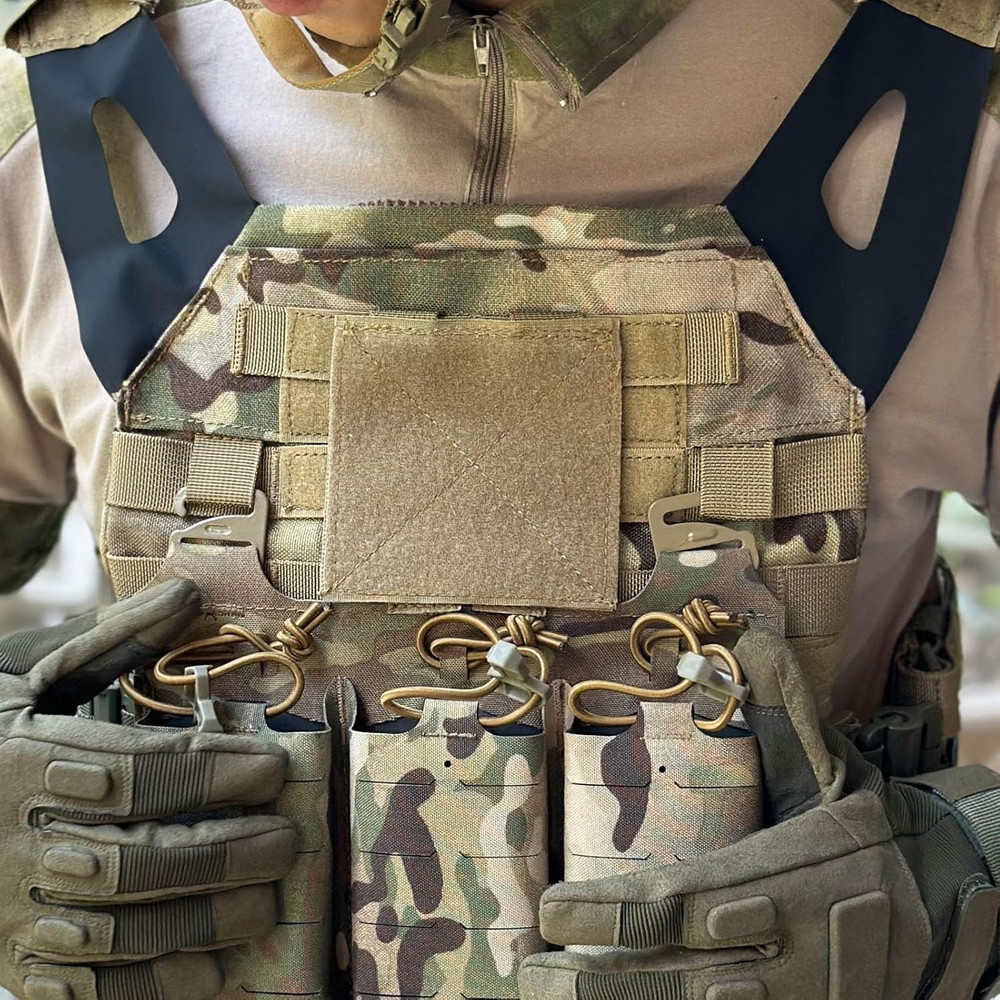 Molle Patch Panel,Hook&Loop Adapter Panel for Patch Badges,Tactical Molle Hook a