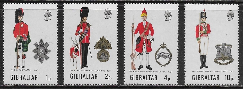Gibraltar Scott #'s 276 - 279 MNH