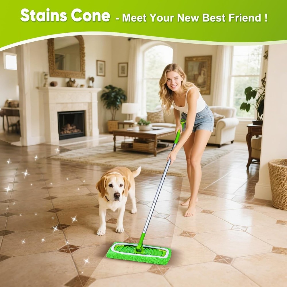 Eco-Friendly 6-Pack Microfiber Mop Pads – Deep Clean Any Floor Effortlessly