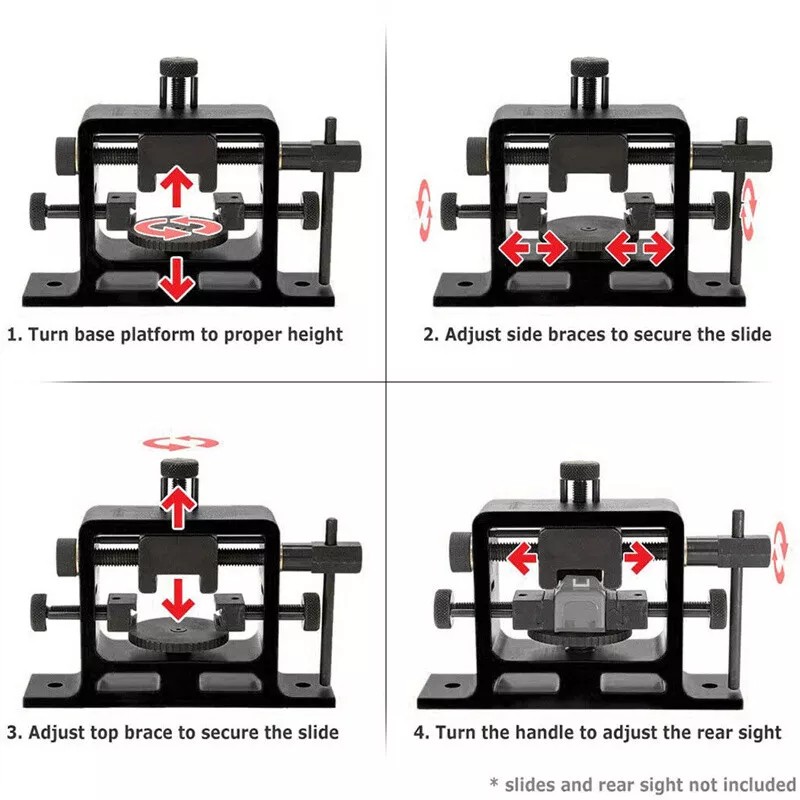 Pistol Slide Rear Sight Pusher Tool W/Glock Tool Kit Front Sight Tool Glock19 BK