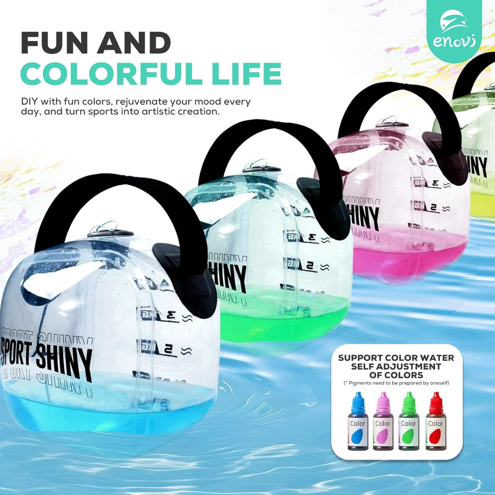 Easygo Kettlebells, Foldable Water-Filled Kettlebell, Adjustable Kettlebell