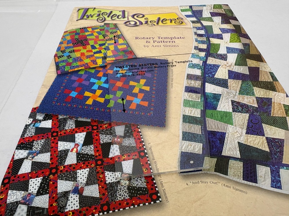 Twisted Sisters Rotary Template & Pattern Ami Simms - Plastic Template Included!