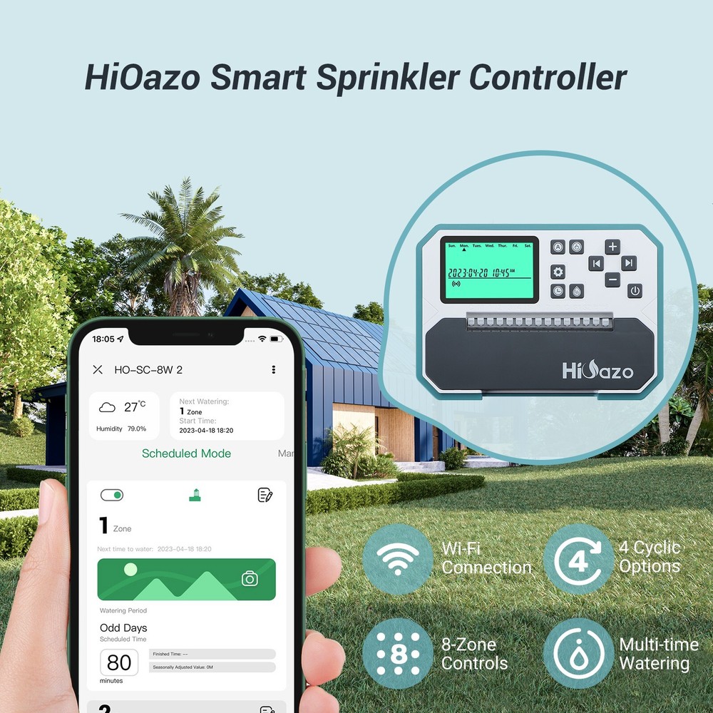 Smart Sprinkler Controller 8 Zones Sprinkler Timer APP Control Irrigation System