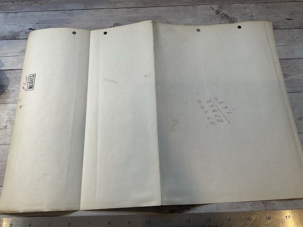 VINTAGE REPUBLIC AVIATION WEIGHT CHART DIFF MANUFACTURER AIRCRAFT EXPERIMENTAL