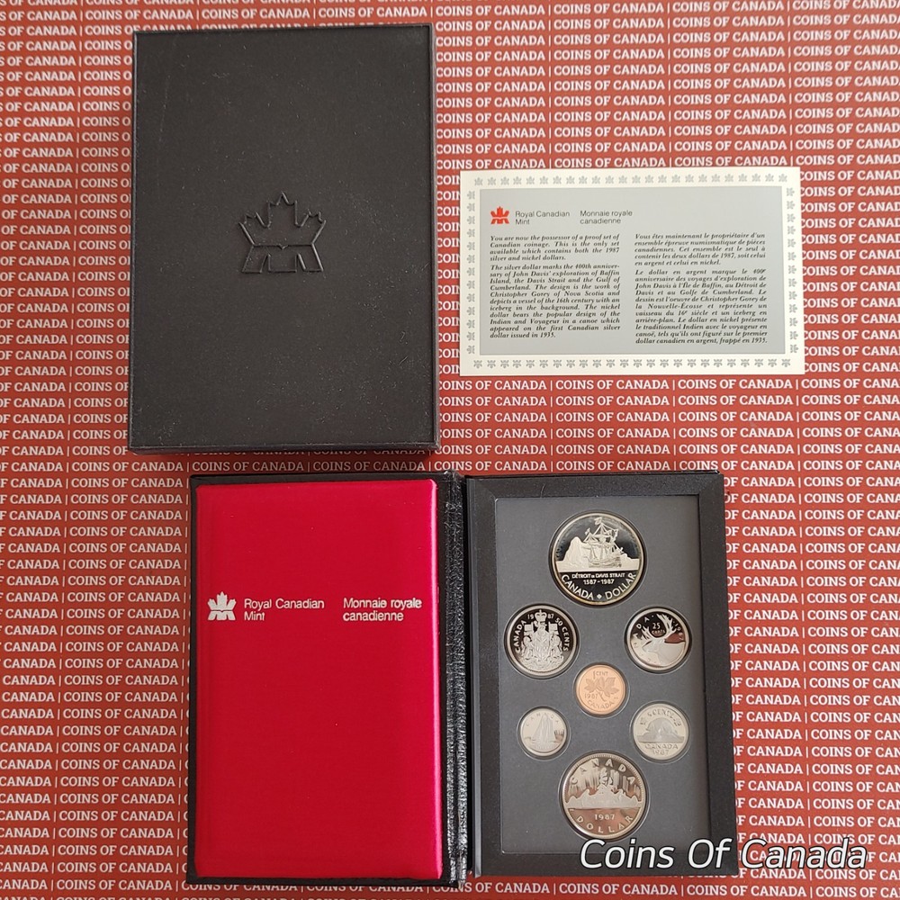 1987 Canada Proof Set w/ Special Edition John Davis Silver Dollar #coinsofcanada