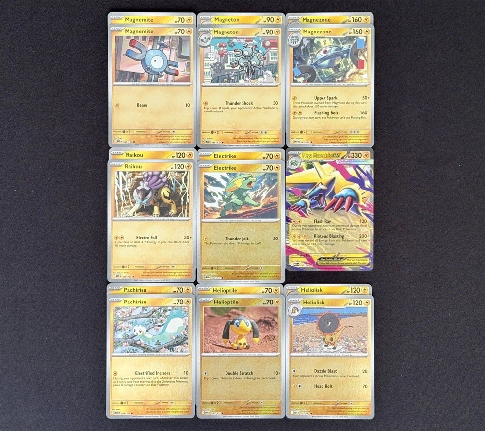 Pokemon Mega Evolution 100% Complete Base Master Set, 262 Cards, C/UC/Holo/RH/EX