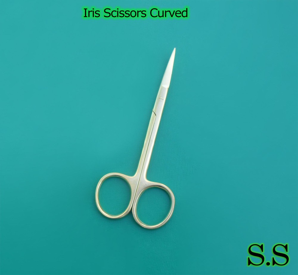Iris Scissors 3.5" Curved Full Gold Surgical Instruments