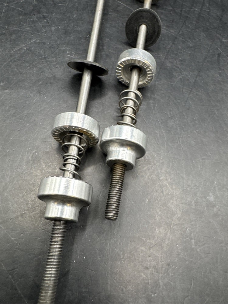 Vintage Nuke Proof Quick Release Skewer Set Silver Pair