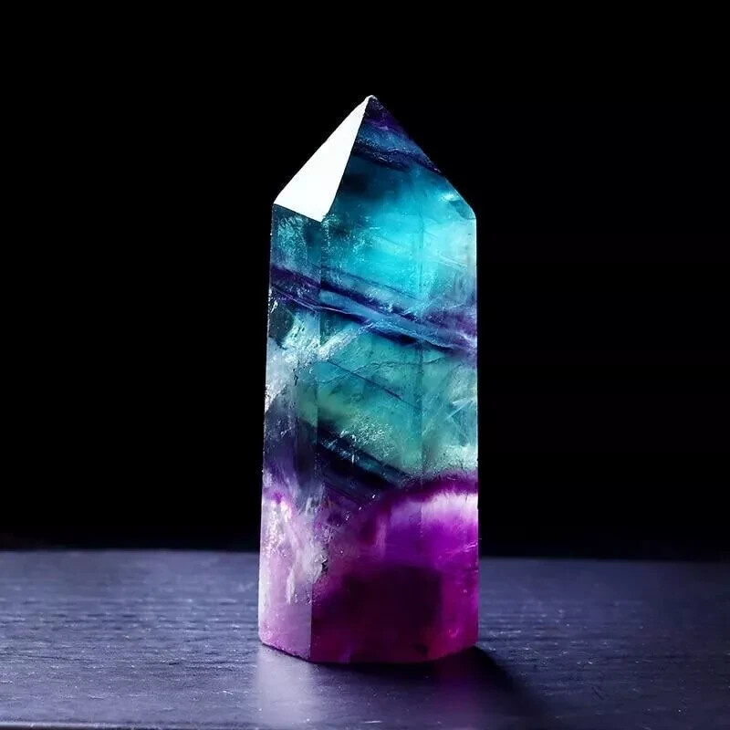 Rainbow Fluorite AAA Exceptional High Grade Quality with Fire Flash Prism Tower