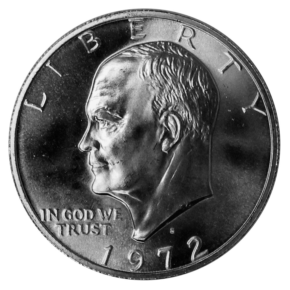 1972 S Eisenhower Dollar 40% Silver Gem BU