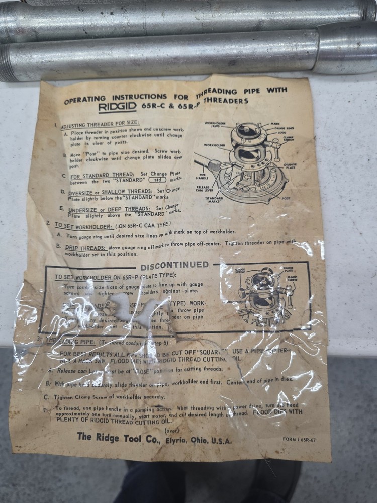 RIDGID 65R Pipe Threader