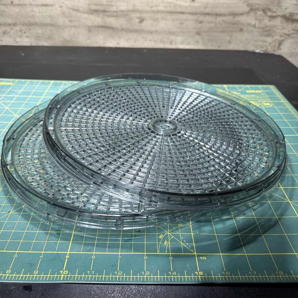 MAGIC CHEF Dehydrator 2 Replacement TRAYS Round Gray Plastic 13"