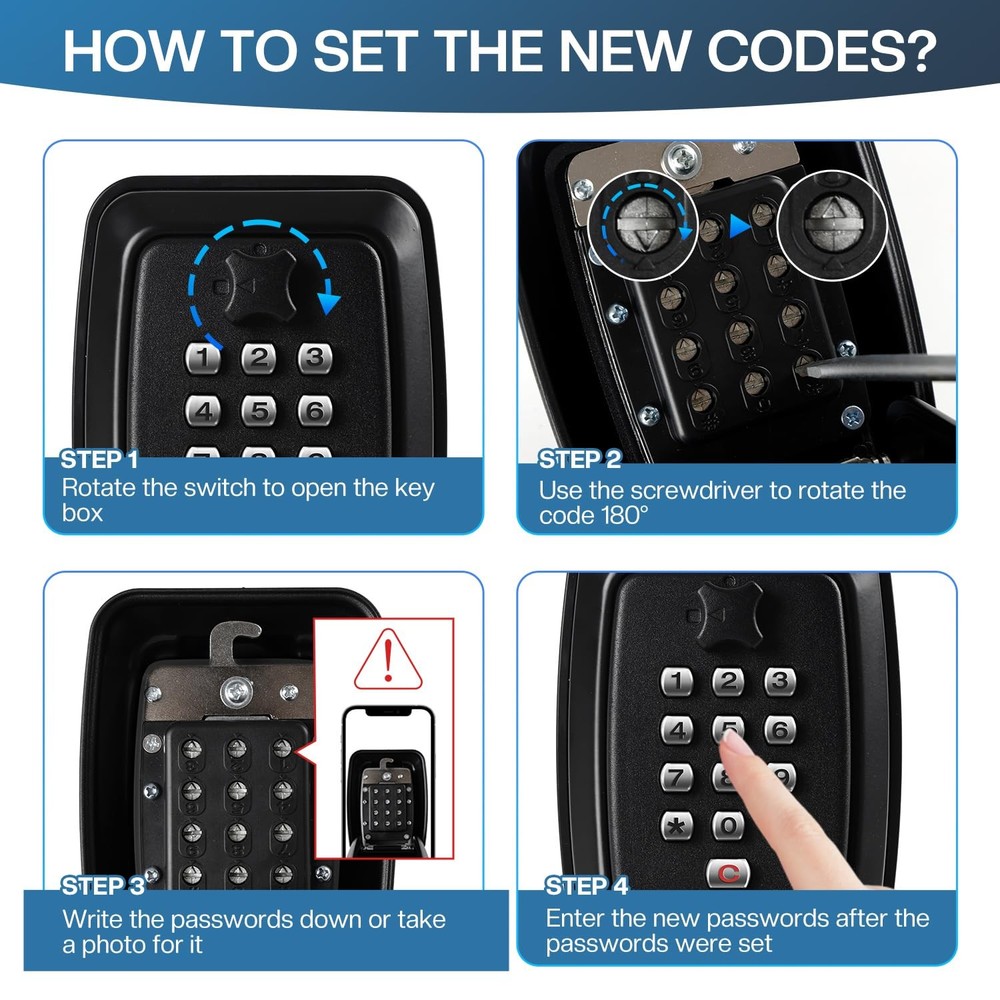 Secure Key Storage Solution - Lock Box Protects Your Keys Fits Car Windows Id...