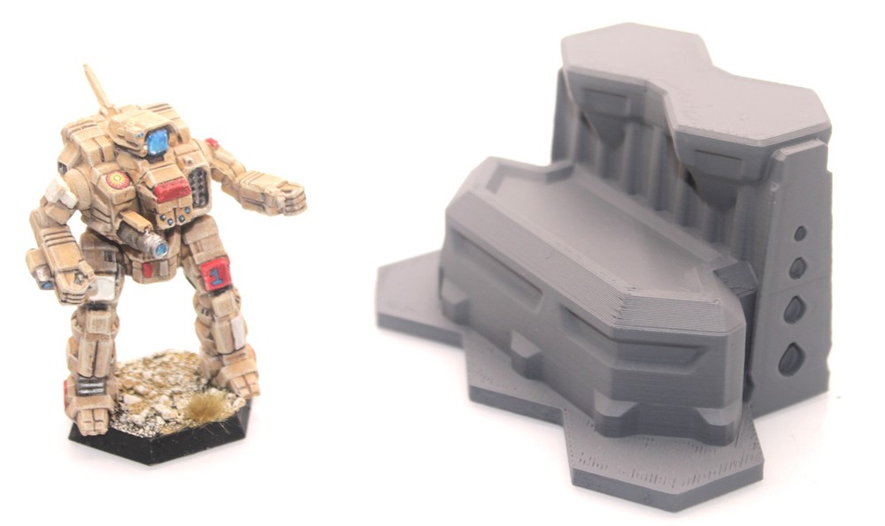 BattleTech Hexed Government Building  3D Printed