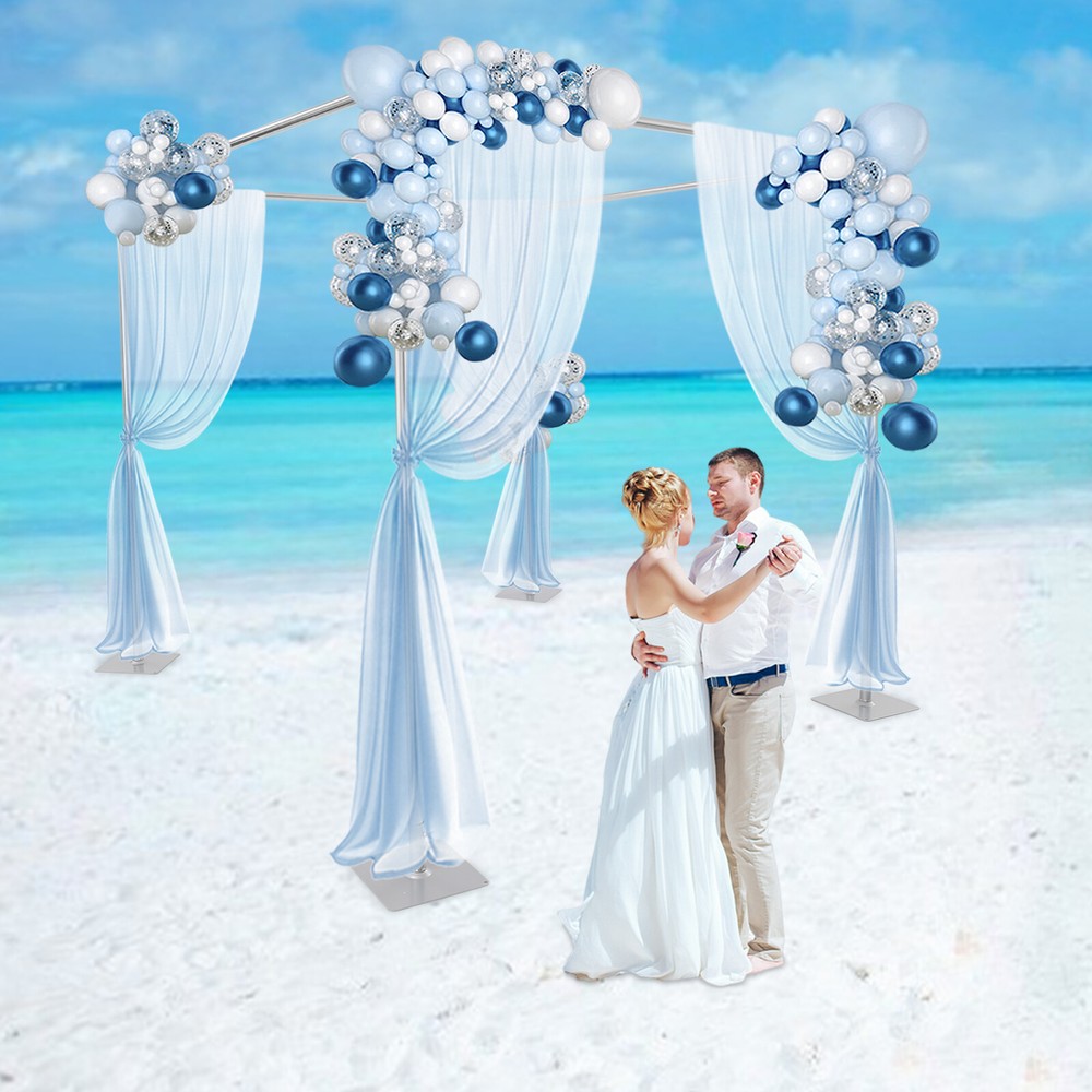 Adjustable 4 Post Hardware Kit, Outdoor Wedding Party Stand, Backdrop Stand