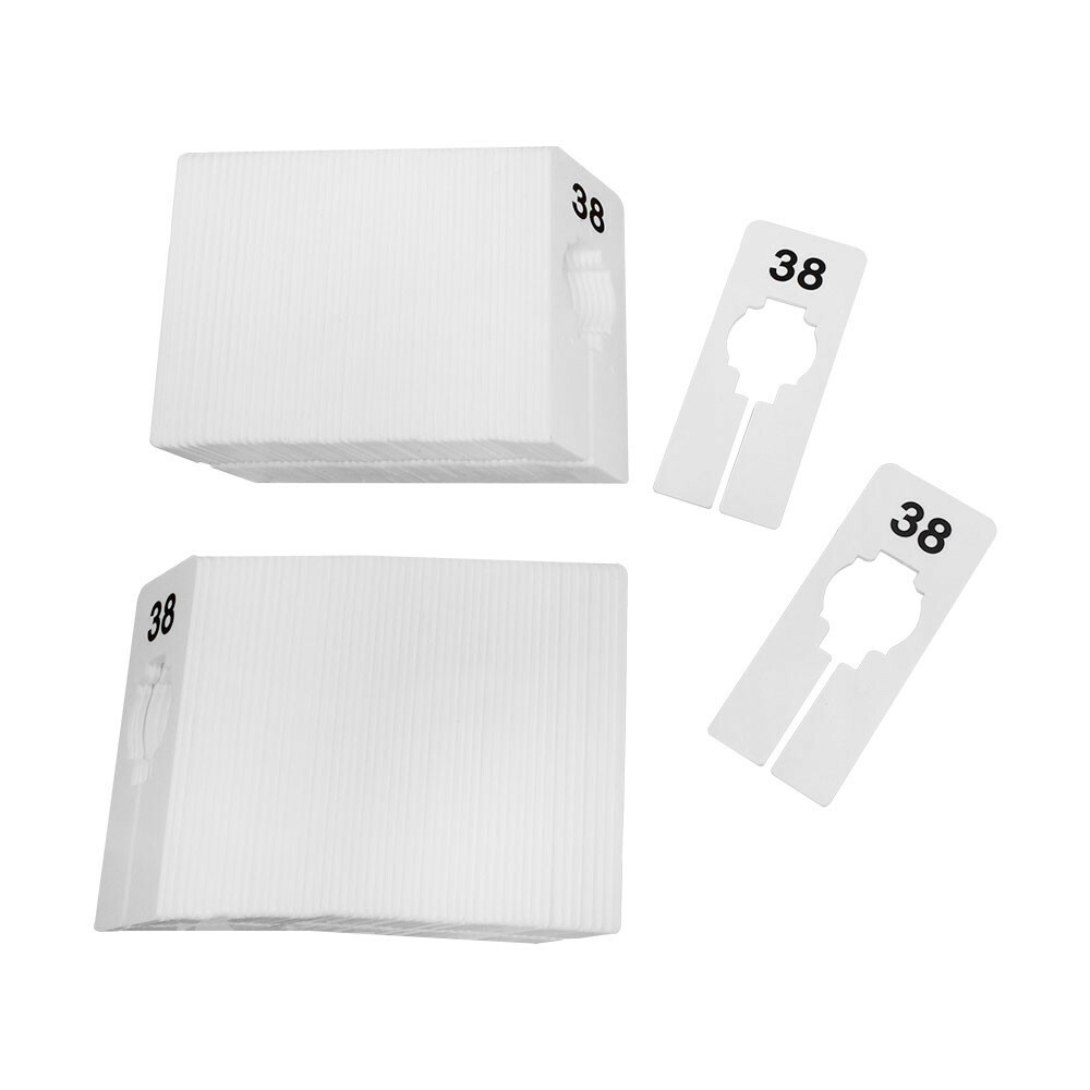 10PCS WHITE Rectangular Plastic SIZE 38 Dividers Hangers Retail Clothing 2" x 5"