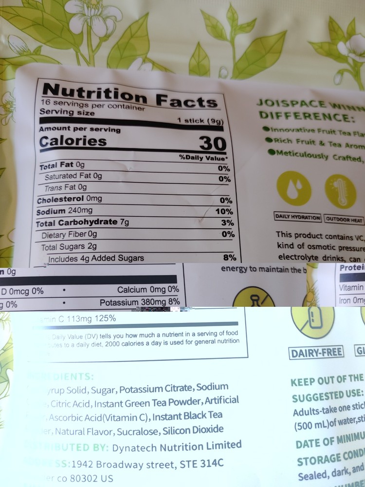 Joispace Hydration Electrolyte Drink Mix 3 Pack Lot