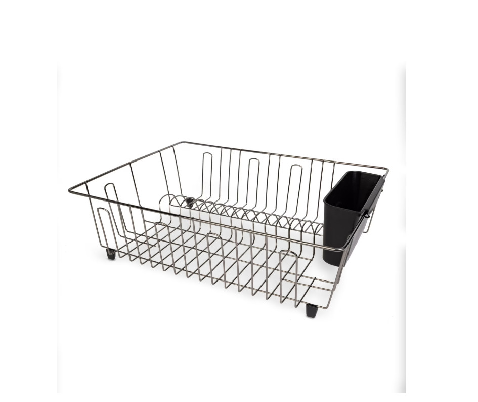 Mainstays Large Wire Dish Drying Rack and Drainer, Kitchen Countertop Dish Rack