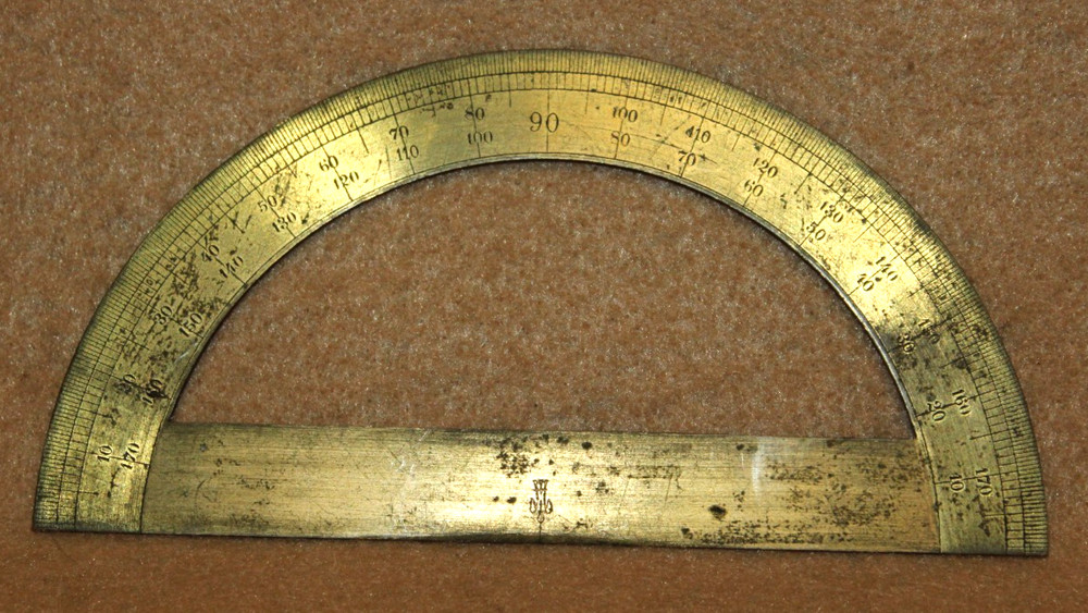 Vintage Drafting Tools With Case Complete 10 piece Set + Protractor