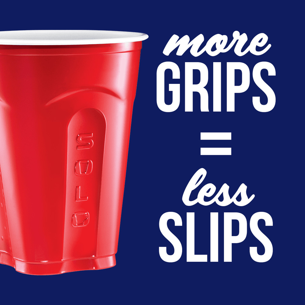 Red Solo Party Plastic Disposable Cups, 18 oz, 50 Count