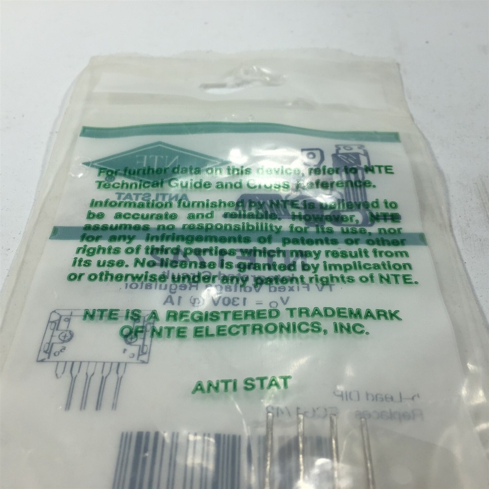 (1) NTE NTE1742 Integrated Circuit TV Fixed Voltage Regulator